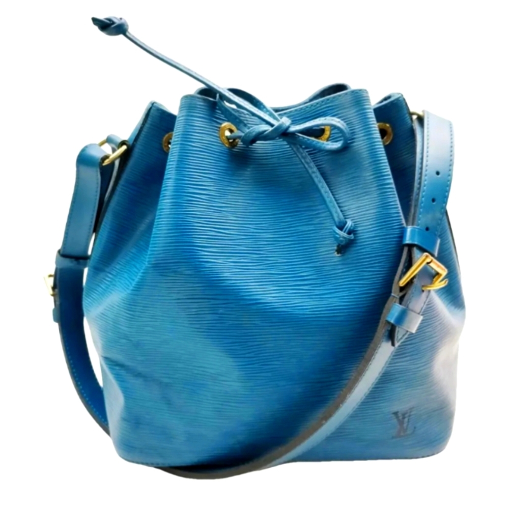 Louis Vuitton Blue Bucket Epi Leather, Petite Noe Bag